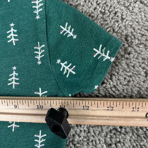 Cat & Jack Dress Girls 5T Green White Short Sleeve Tiered Cotton Blend READ - Picture 11 of 12